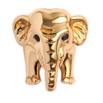 Christina Elephant charm – forgyldt sølv, 6 mm til Classic læderarmbånd